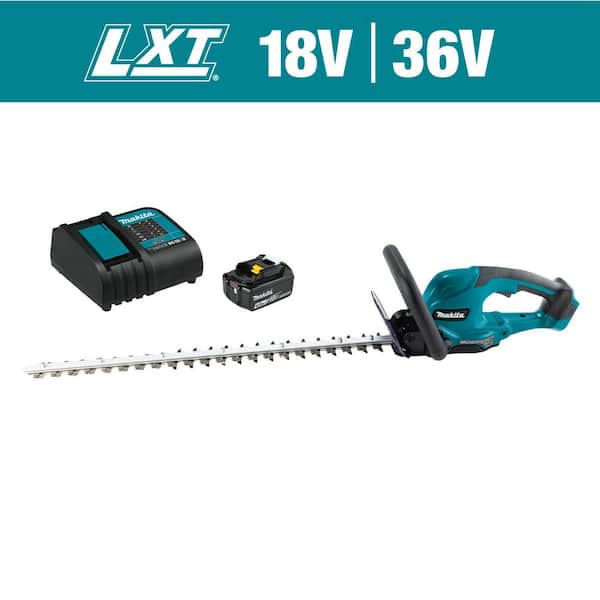 Makita 18V LXT Lithium-Ion Cordless 24 in. Hedge Trimmer Kit (4.0Ah ...