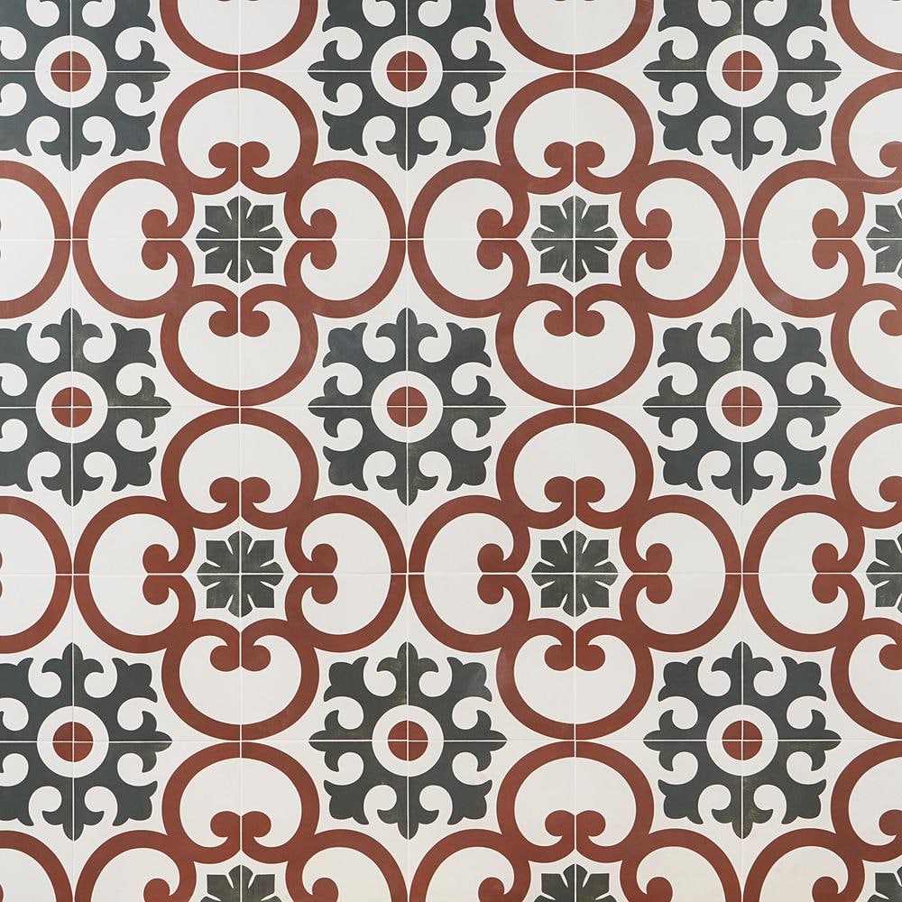 Agave Multicolor Matte Porcelain 9" x 9" Floor and Wall Tile