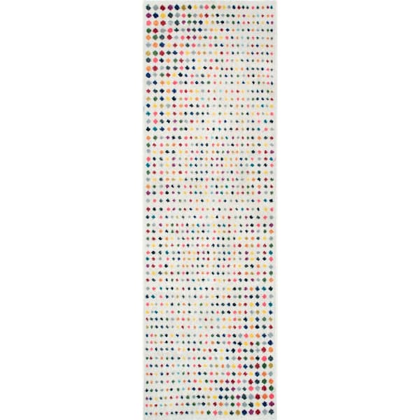 nuLOOM Dorie Dots Multi 2 ft. 5 in. x 8 ft. Indoor Runner