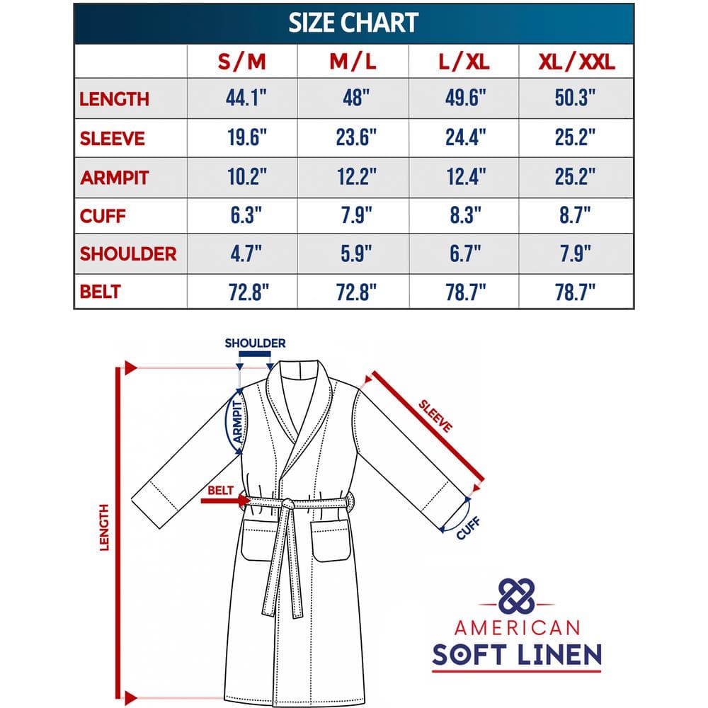 Luxurious Black Fleece Shawl Collar Bathrobe, L/XL