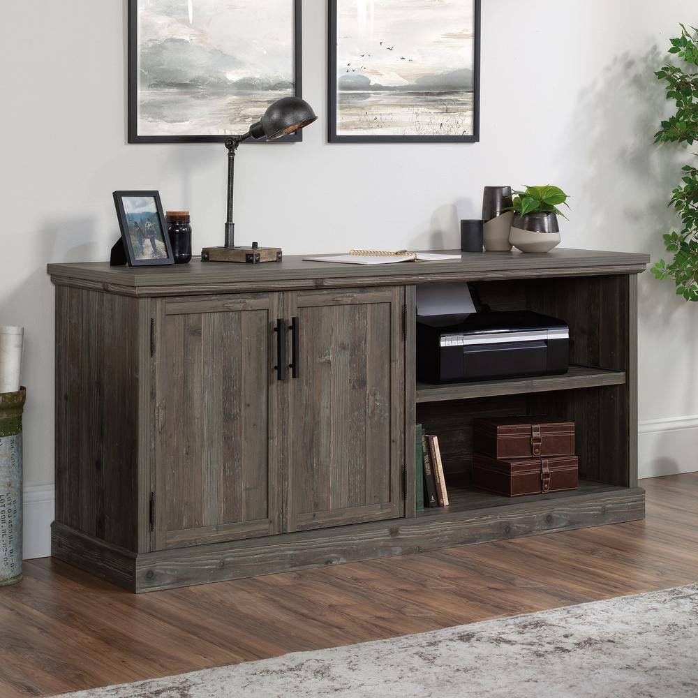 Pebble Pine Large Office Credenza with Adjustable Shelf