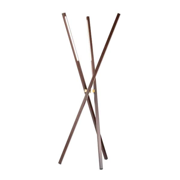 NOVA of California Jackknife 57 in. Pecan Tripod Floor Lamp