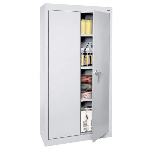 Value Line Series 3-Shelf 24-Gauge Garage Freestanding Storage Cabinet in Dove Gray ( 30 in. W x 66 in. H x 18 in. D )