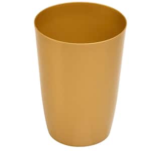 2 Gal. Soft Brass Open Top Garbage Outdoor Can