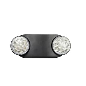 11-Watt Equivalent Oval Integrated LED Black Emergency Light with Ni-Cad 3.6-Volt Battery