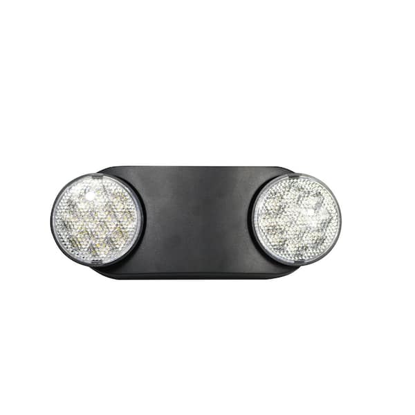 Commercial Electric 11-Watt Equivalent Oval Integrated LED Black Emergency Light with Ni-Cad 3.6-Volt Battery