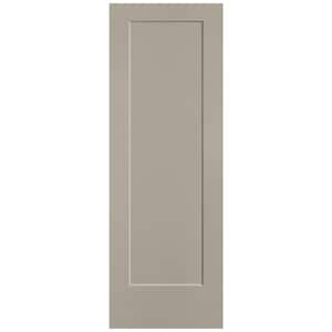 28 in. x 80 in. 1-Panel Lincoln Park Single Bore Solid Core Smoked Tan Molded Composite Interior Door Slab