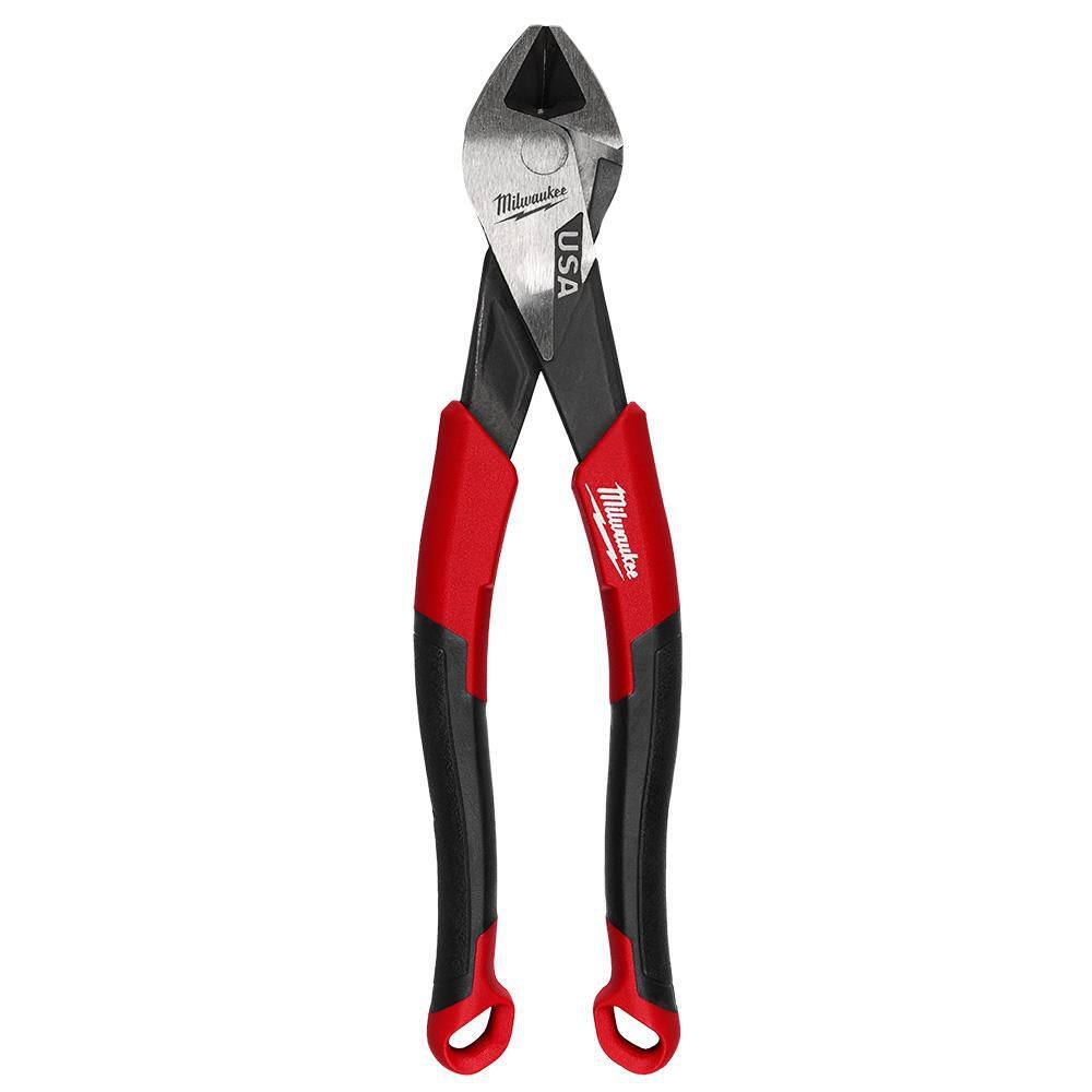 8 in. Angled Head Diagonal Cutting Pliers with Comfort Grip