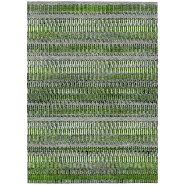 Addison Rugs Chantille ACN589 Green 5 ft. x 7 ft. 6 in. Machine Washable Indoor/Outdoor Geometric Area Rug