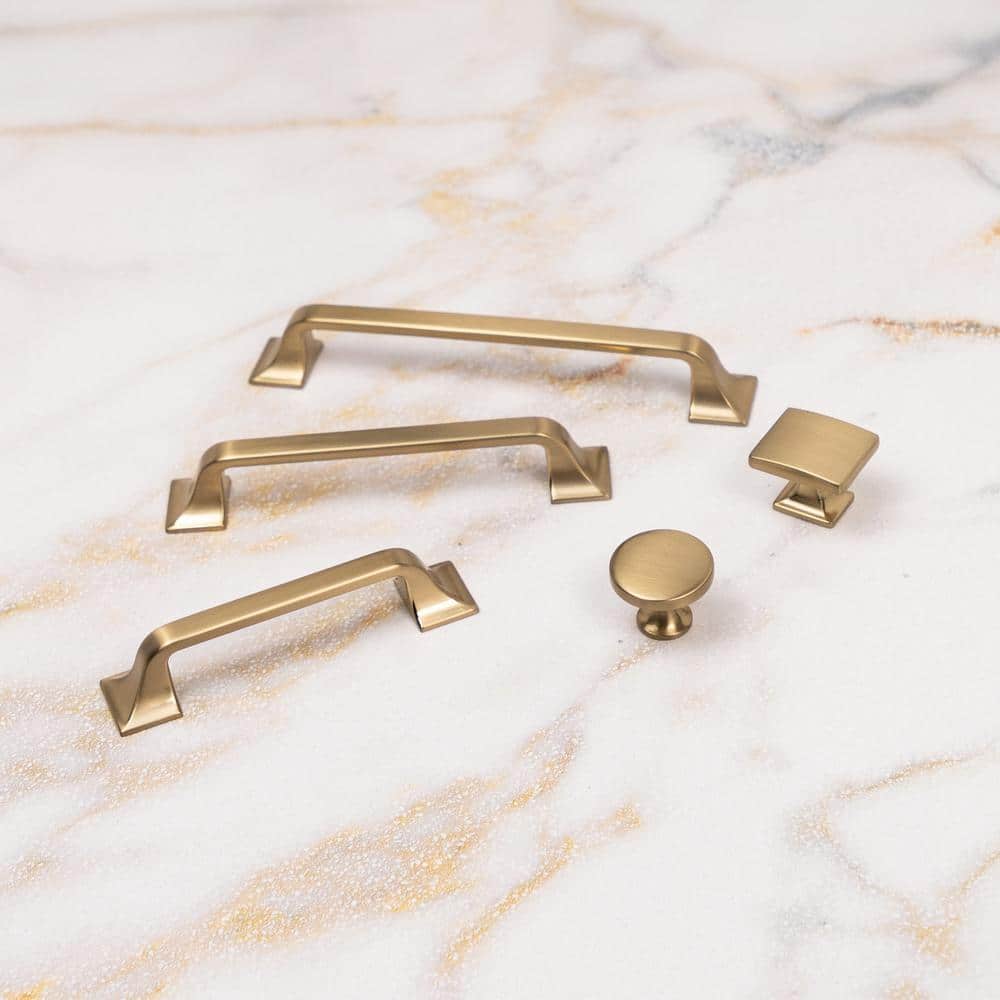 Champagne Bronze Modern Kitchen Cabinet Pulls, 5-1/16"