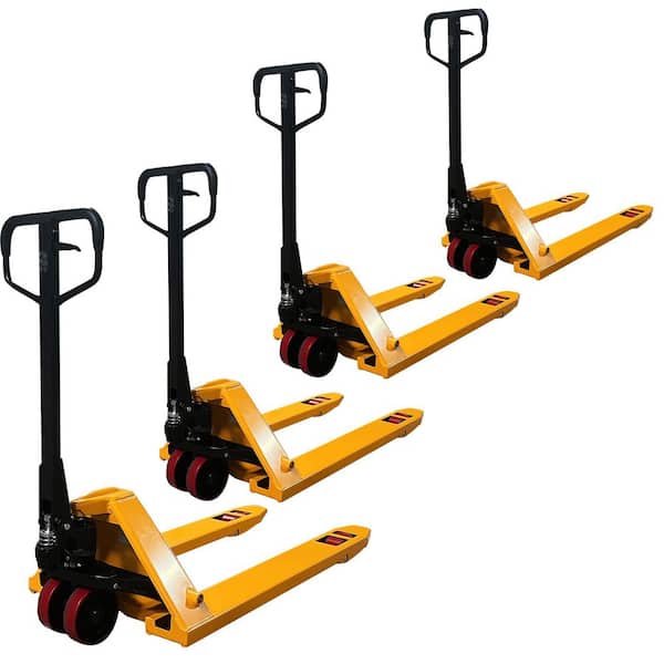 TORY CARRIER 7,700 lbs. Heavy Duty Pallet Jack (4-Pack) 7.5 in. Fork Max Lift Hydraulic Pump Hand Pallet Truck 48 x 27 in. Fork