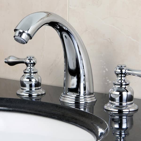 Victorian 8 in. Widespread 2-Handle Bathroom Faucet in Chrome