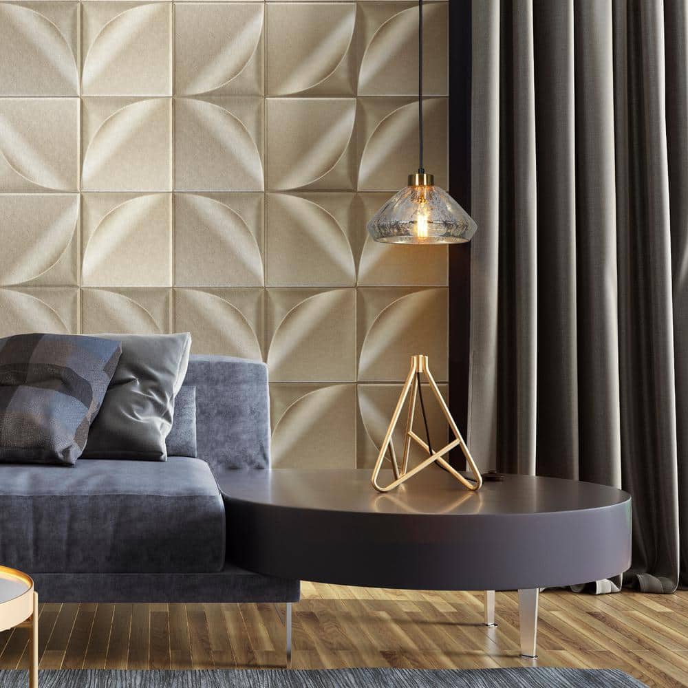 Matte Black and Gold Glass Mini Pendant Light