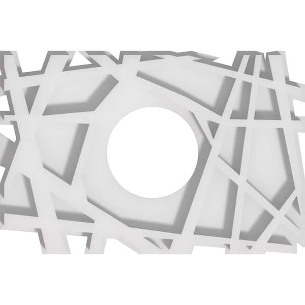 Ekena Millwork 1 in. P X 10 in. W X 6-5/8 in. H X 3 in. ID Novo Architectural Grade PVC Contemporary Ceiling Medallion