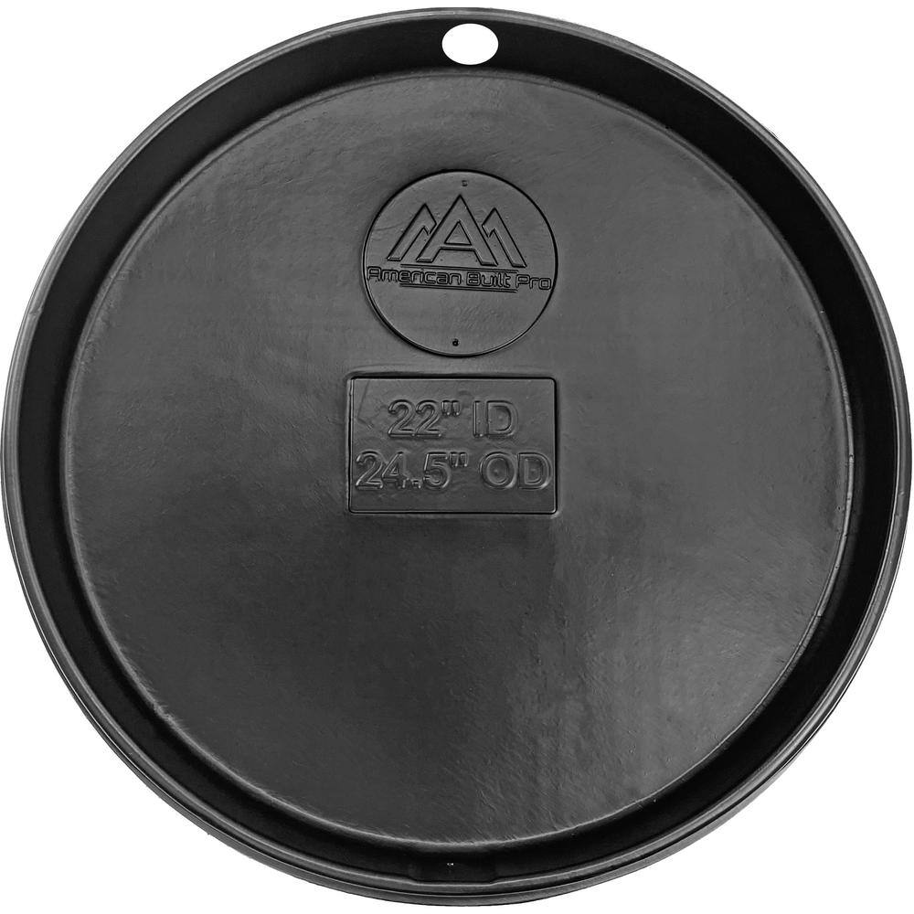 AMERICAN BUILT PRO 22 in. Drilled Plastic Water Heater Drain Pan with 1