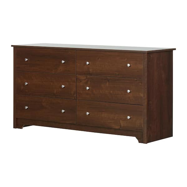 South Shore Vito 6-Drawer Sumptuous Cherry Dresser