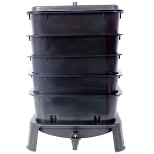 5-Layer Worm Compost Bin, 50 l Worm Composter, Easy Setup Inclusive Worm Farm Kit for Recycling Food Waste