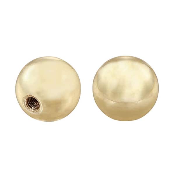 Aspen Creative Corporation 1 in. Brass Plated Sphere Lamp Finial (2-Pack)