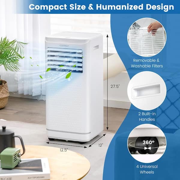 Costway 5,000 (DOE) BTU Portable Air Conditioner Cools 250