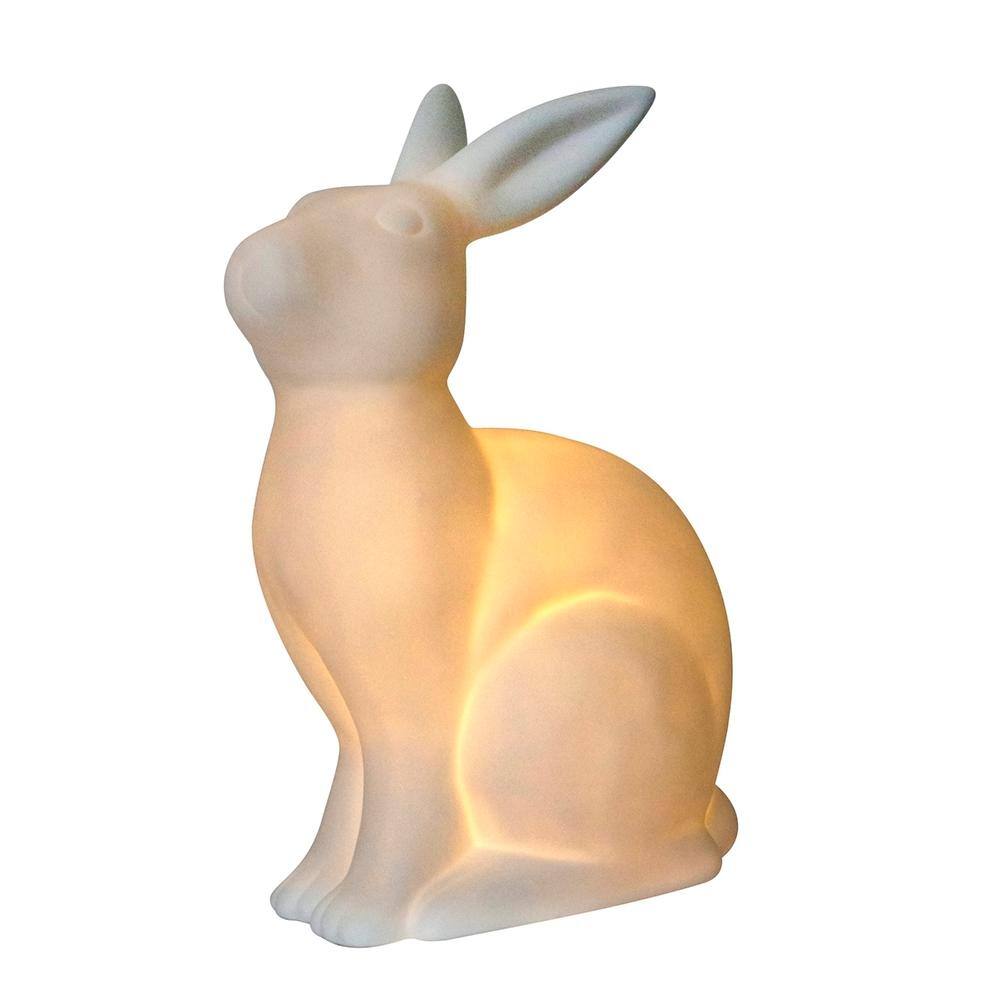 White Porcelain Bunny Rabbit Shaped Night Light for Kids