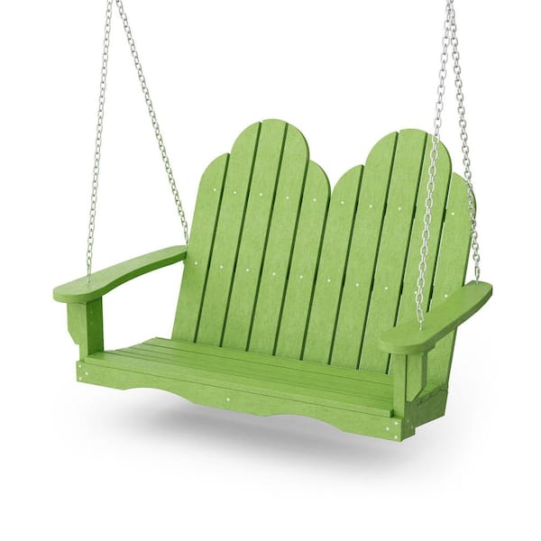 Wildridge Classic 2-Person Lime Green Plastic Adirondack Porch Swing