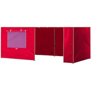 Series 10 ft. x 20 ft. Red Pop-Up Canopy Tent with 4-Zippered Sidewalls