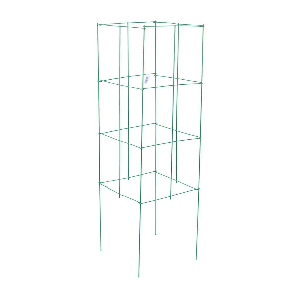 Heavy Duty Tomato Tower 89864 3PK The Home Depot   Green Powdercoating Tomato Cages 89864 3pk 64 1000 