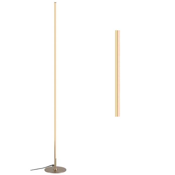 Iris 59.5 in. Gold LED Integrated Floor Lamp