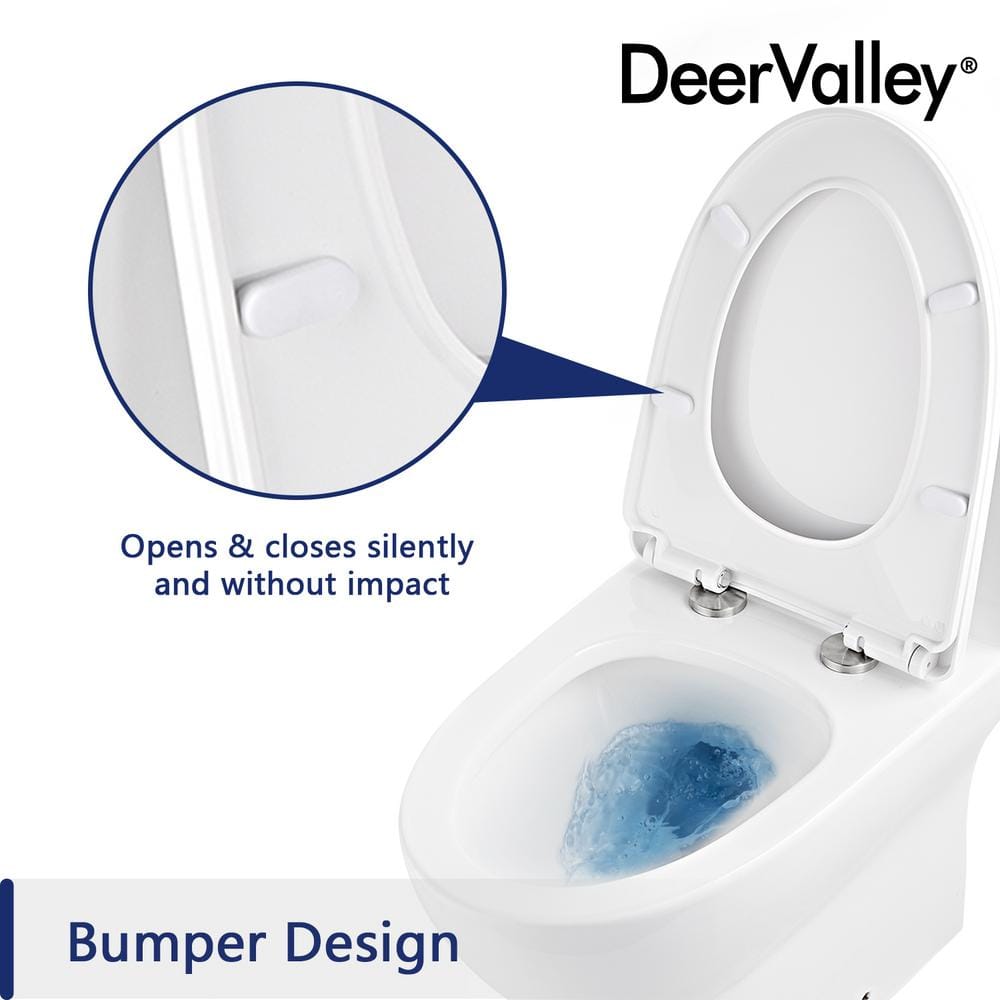 White Elongated One-Piece High Efficiency Toilet with ADA Seat
