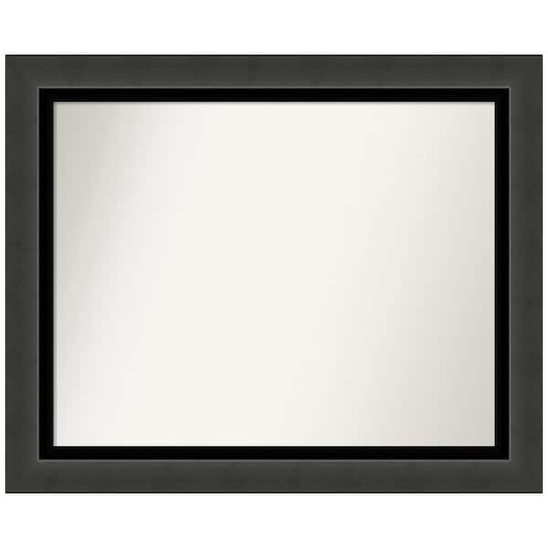 Amanti Art Tuxedo Black 33 in. W x 27 in. H Non-Beveled Bathroom Wall Mirror in Black