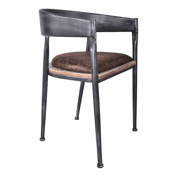 Armen Living Macey Industrial Grey Dining Chair (Set of 2)
