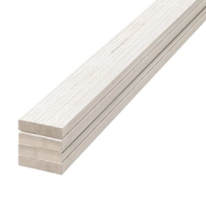 1" x 4" - 2' White Rustic Boards 4-pack