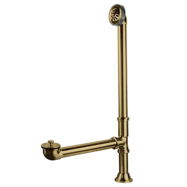 Kingston Brass Vintage Clawfoot Tub Waste and Overflow Drain, Polished Brass