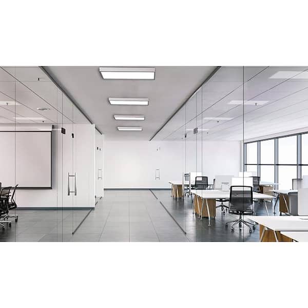 eSenLite 2 ft. x 4 ft. 6500 Lumens Integrated LED Panel Light 3000-5000K Backlit Wireless Dimmable CCT Color Changeable (2-Pack)