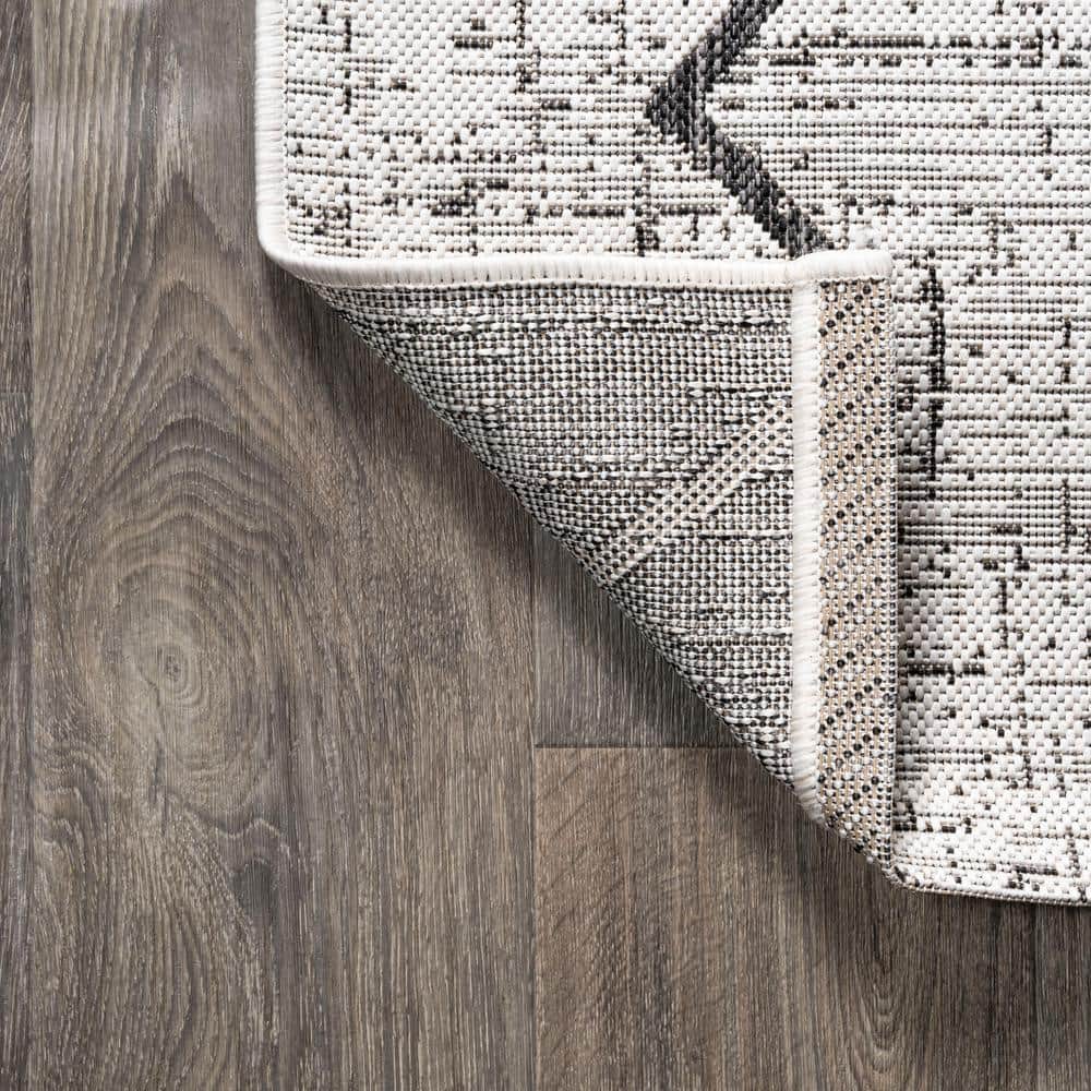 Handmade Black Diamond Trellis Synthetic 5' x 8' Area Rug
