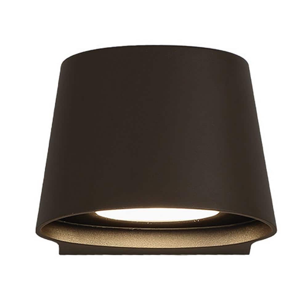 Mod LED Dimmable Outdoor Wall Light in Dramatic Bronze