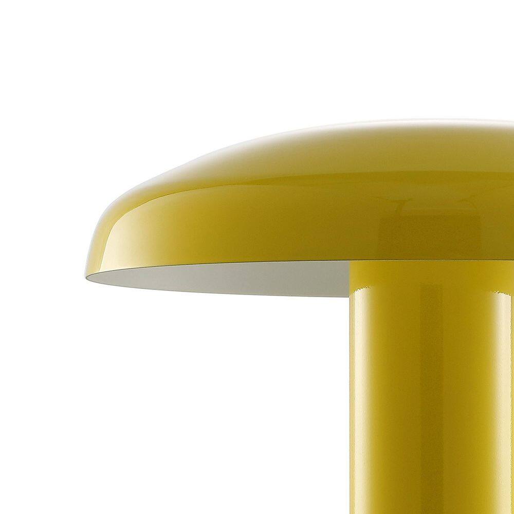 Suillius 11" Satin Yellow Cordless Metal Dome Table Lamp