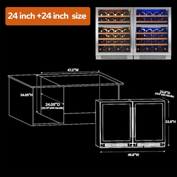 Ca'Lefort 15-in W 100-Can Capacity Commercial/ Stainless Steel