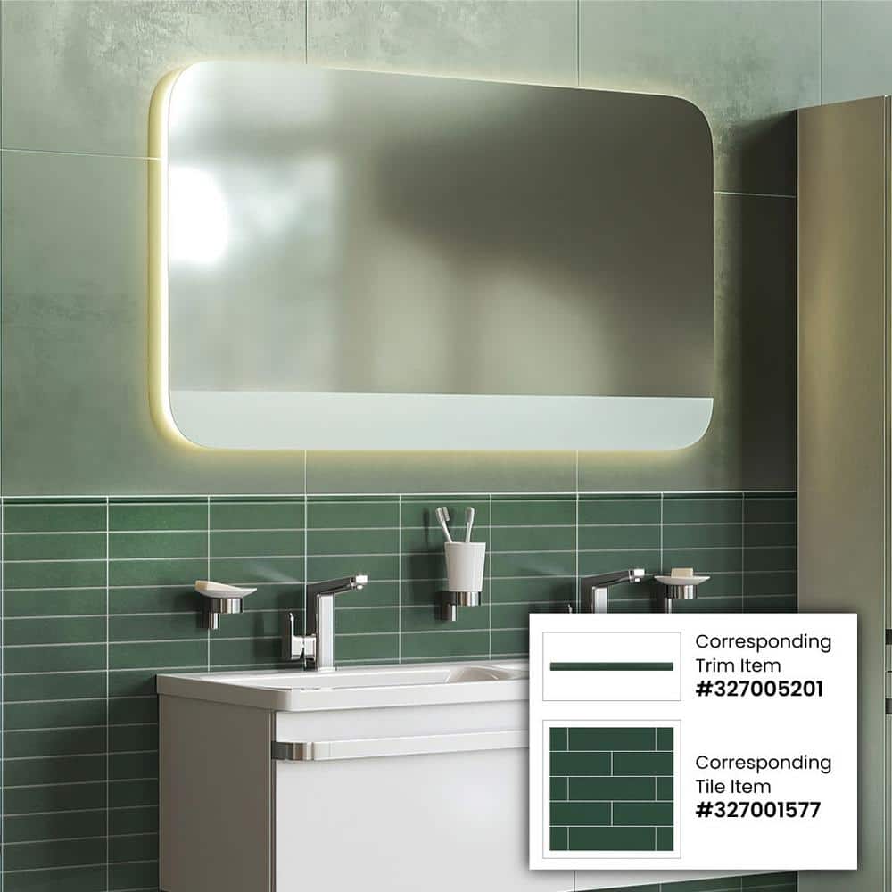 Matte Green Ceramic Subway Wall and Floor Tile