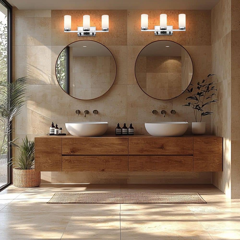 Danica 20.5 in. 3 Light Chrome Vanity Light with White Glass Shade price history on PriceWatchPro