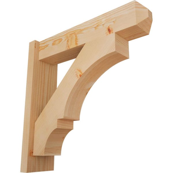 Ekena Millwork 6 in. x 22 in. x 22 in. Douglas Fir Balboa Craftsman Smooth Outlooker