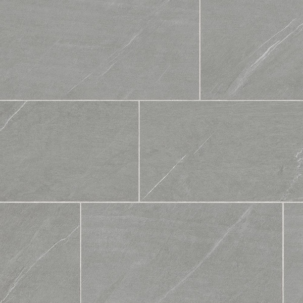 Sample - Alpe Cardoso Gray 6 in. x 6 in. Quartzite Stone Look Porcelain Floor and Wall Tile