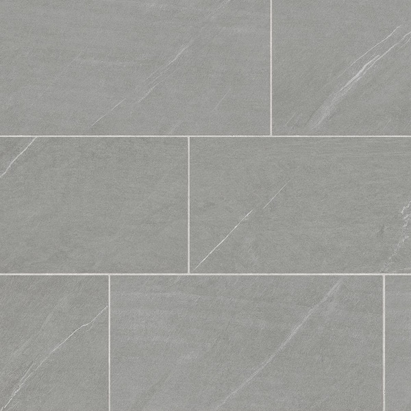 Corso Italia Alpe Cardoso Gray 12 in. x 24 in. Quartzite Stone Look Porcelain Floor and Wall Tile (15.50 sq. ft./Case)