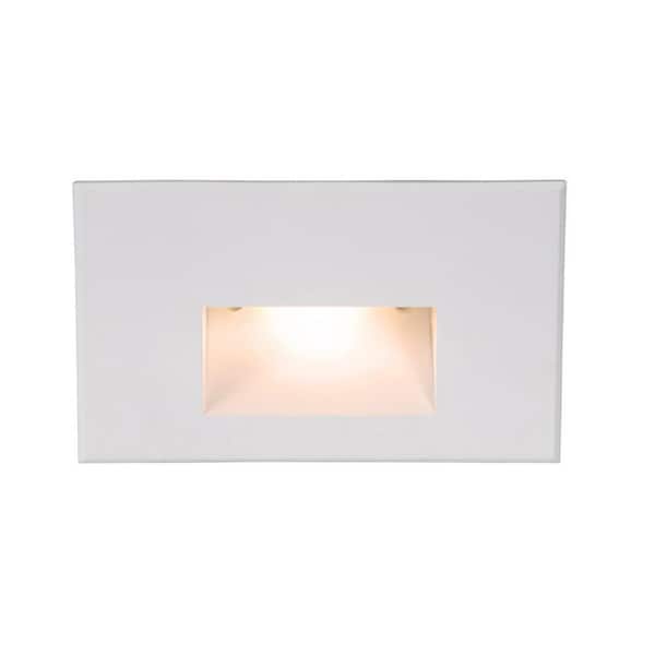 WAC LANDSCAPE Wall and Stair Light - 68 Lumens Line Voltage White on Aluminum Alloy Integrated LED Hardwired - 2700K