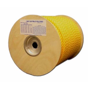 3/16 in. x 600 ft. Buffalo Twisted Polypro Rope in Yellow