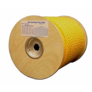 5/8 in. x 300 ft. Buffalo Twisted Polypro Rope in Yellow