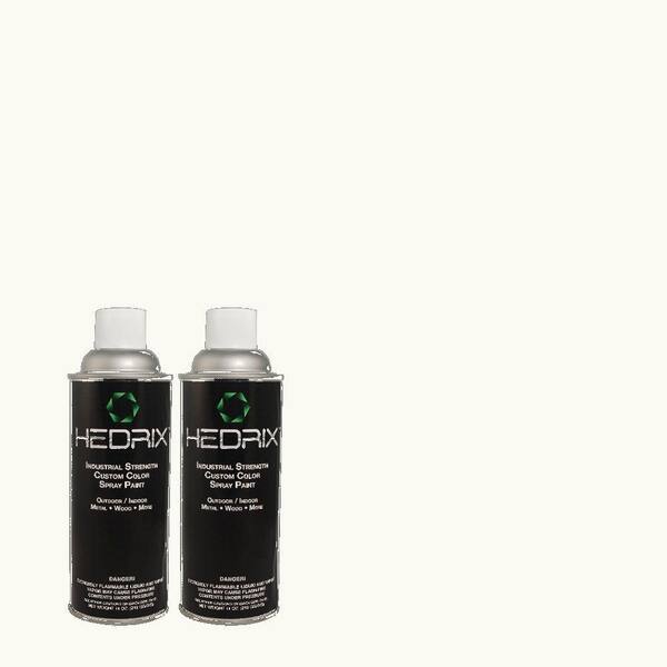 Hedrix 11 oz. Match of PPU18-6 Ultra Pure White Flat Custom Spray Paint (2-Pack)