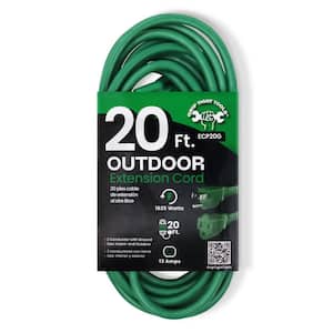 20 ft. 16/3 SJT, Outdoor Extension Cord, Green