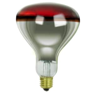 375-Watt R40 Dimmable Medium Base Incandescent Heat Lamp Bulb with Transparent Red Finish (1-Pack)