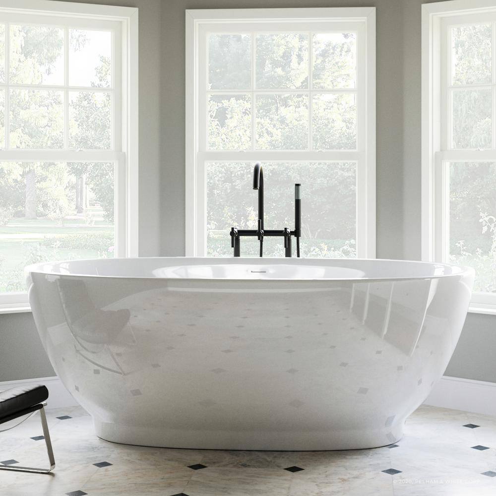 PELHAM & WHITE WIDE Series Grandby 65 in. Acrylic Oval FreeStanding